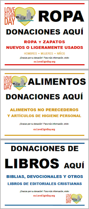 Signs for donation boxes - Español